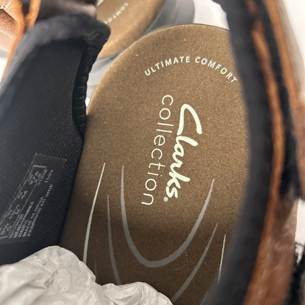 Mens Clarks Walkford Fisherman Sandal - Brown Leather, Size 10.5 US 261717947095